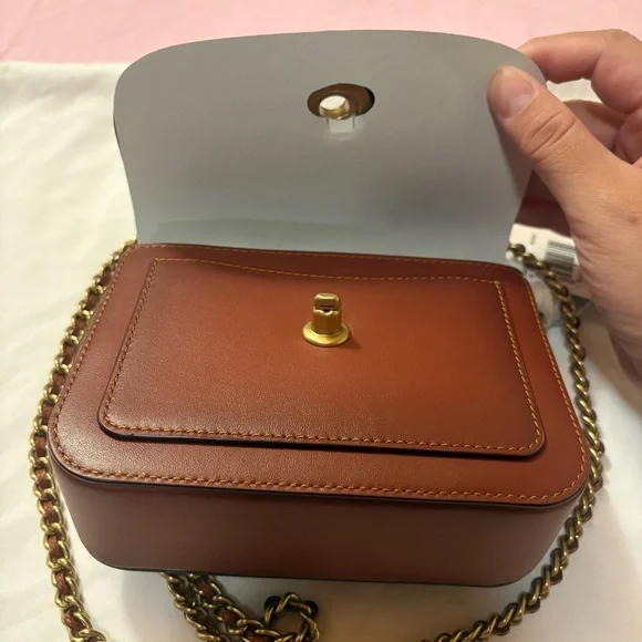 NWT COACH Madison Signature Coated Canvas Mini Shoulder Bag Crossbody Bag Brown - Picture 13 of 16